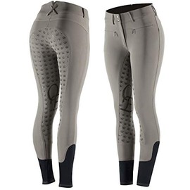 FINN TACK Horze Women's Ladies Beige Crown Full Seat Silicone Grip English Riding Schooling Breeches (US 24/EU 36)