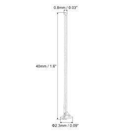 MECCANIXITY 300Pcs Flat Head Pins for Jewelry Making 40mm Brass Flat Head Pins Jewelry Head Pins for Craft Earring Bracelet Necklace Pendant Supplies 20 Gauge Silver