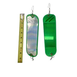 KOKOPROS® Kokanee Salmon Fishing Flasher Green Machine 8 ½ in 2 Pack
