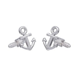 Ship Anchor Shirt Cufflinks Presented in Onyx Art Cufflink Box