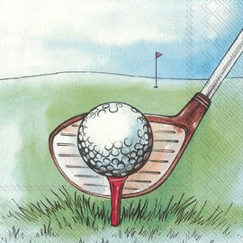 Golf Themed Party Napkins- 40 Count | 2 packs of 20CT Beverage Napkins | I Love Golf Design, 5" x 5"