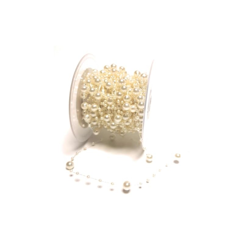 s.dekoda Pearl Garland 15 m x 8 mm Cream Pearl