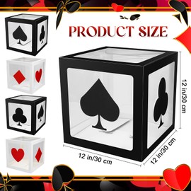 DoubleFill 8 Pcs Large Casino Dice Favor Boxes 12 x 12 x 12 Inch Casino Theme Party Decorations Vegas Jumbo Giant Dice Centerpieces Graduation Prom Birthday Party Supply