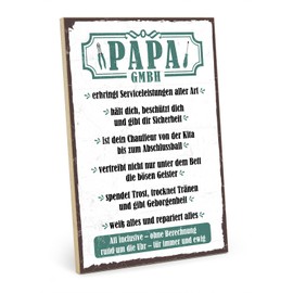 TypeStoff HS-00381 Wooden Sign with Saying - PAPA GMBH - Vintage Look with Quote as a Gift and Decoration on Father, Mother and Parents