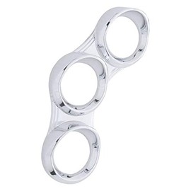 United Pacific 41292 Gauge Panel, Center Dash Cluster Cover, LH, 3-Gauge, with Visor, for 2006+ Peterbilt