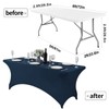 Newthinking 6FT Stretch Tablecloth for Craft, Spandex Stretch Table Cloth,