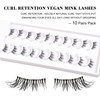 Hermosa Vegas Velvet False Eyelashes with 20mm Black Band, Half