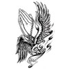 5 Sheets Temporary Saint Mary Religious Cross Tattoo Praying Hand