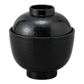 Yamashita Kogei 793407101 Soup Bowl, Noodle Small Suction Bowl, Black Inner Black, 3.7 x 3.8 inches (9.5 x 9.7 cm)