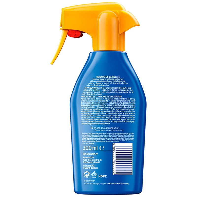 NIVEA BRONC PIST F50+ SPR NIÑOS 300ML