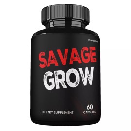 Savage Grow Capsules, Maximum Strength Supplement , Made in USA  (3 Pack)