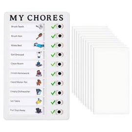 LACHT 1 Pack of Blank To Do List Boards, Movable Slider To Do List Children, Robust Checklist Boards with 10 Sheets Blank Card,to do liste kinder