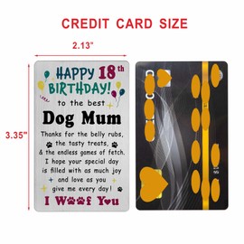 Richesele Dog Mum 18th Birthday Card - Happy 18th Birthday Card from Dogs to Mum - 18th Mum Gifts from Dog