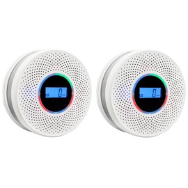 Coreel Smoke Detector Carbon Monoxide Detector Combo with Digital Display and Sound Light Alarm, 2-in-1 Smoke & CO Alarm with Battery Operated for Home, Travel or RV