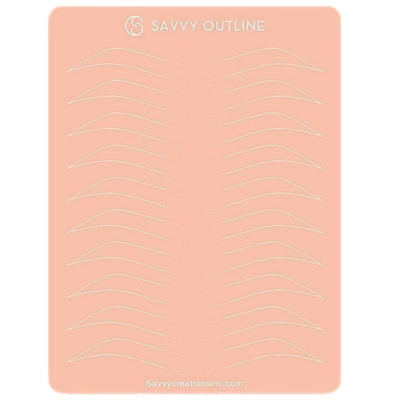 Savvy Creations - Practice Skin Eyebrows - Options: Brown Dual