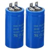 PATIKIL CD60 Run Capacitor 2 Pack 200uF/MFD 250VAC 15% Tolerance