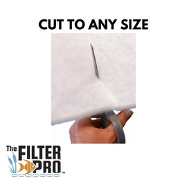 The Filter Pro White Floss Filter Media, 3/4" Thick, 36" x 120" Roll, Perfect for Aquariums, Ponds or Water Gardens, Made in USA