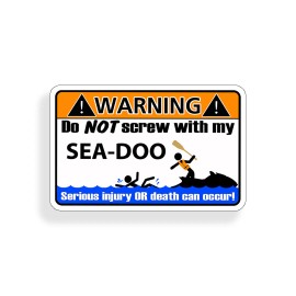 215_Decals Funny Sea Warning Sticker Decal XP GTX RXP RXT GTI GTS Spark GTR RXT-X RXP-X