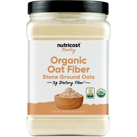 Nutricost Pantry Organic Oat Fiber (1.8 Pounds) Stone Ground Oats - 3 Grams of Dietary Fiber, USDA Organic
