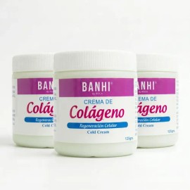 Crema De Colágeno Banhi Cold Cream 125 Gr - Pack 3 Pz