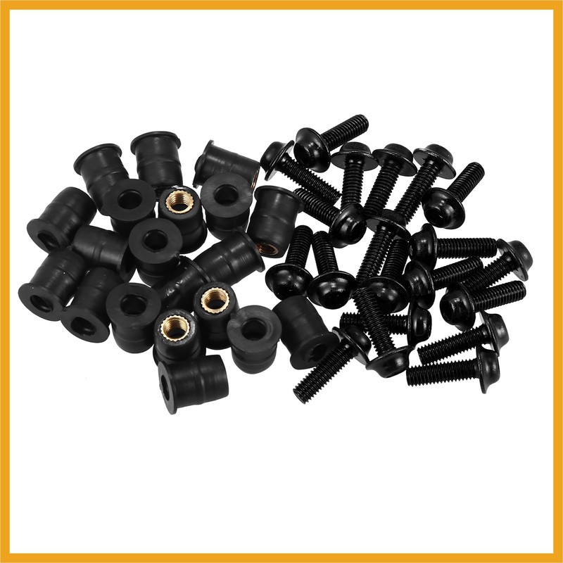 Partuto 20pcs M5 5mm Motorcycle Windscreen Screw Fairing Bolt Screw