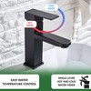 Levenson Matte Black Basin Tap with Single Lever Control Cold