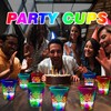 mishunyus 24 Pack Glow Birthday Squad Cups 16oz - Reusable