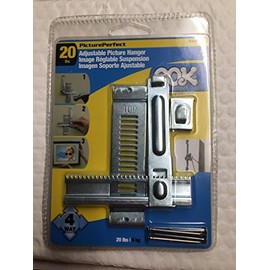 OOK 533400 Adjustable Picture Hangers, 4-Direction Movement, 100lbs, Zinc Plated (2 Piece)