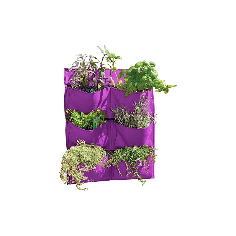 Vegtrug FWP12P Wall Felt Planter - Purple,55x5x70 cm