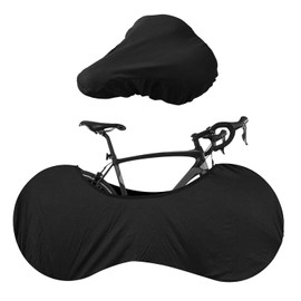 NIDHFG 1 Piece Bicycle Protective Cover, 1 Piece Seat Cushion Protective Cover, Multi-Function Black Dust Cover, Reusable, Bicycle Accessories.