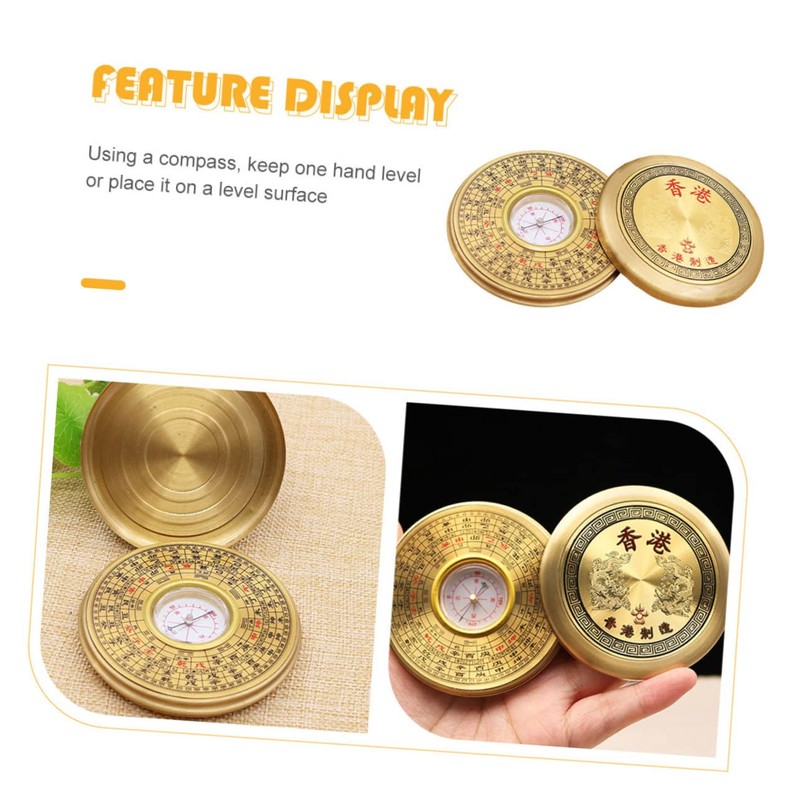 BESPORTBLE 2sets Multifunctional Chinese Compass Portable Pan Compass for Outdoor