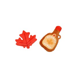 Pearhead Fall Maple Leaf Cat Toy Set – 2-Pack Crinkle and Catnip Teaser Toys for Thanksgiving, Autumn Interactive Play, Kitten Chase Exercise Gift