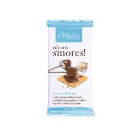 Chuao Chocolatier Oh My S'mores Milk Chocolate Mini Bars | Gourmet Marshmallow Graham Cracker No Preservatives | For Gift Baskets, Christmas, Birthday | 20 Pack