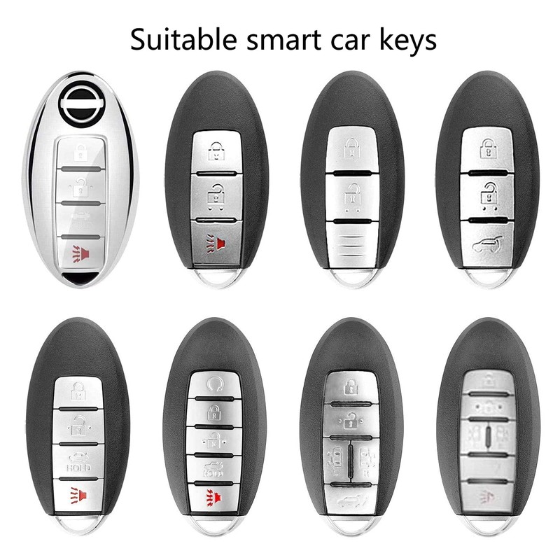 Cute Cartoon Car Key Protection Cover - Black