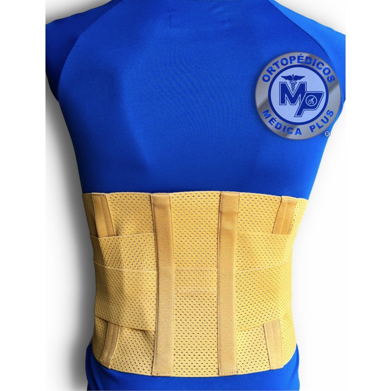 FAJA LUMBAR FAJA LUMBOSACRA TRANSPIRABLE VARILLAS DE ALUMINIO Y PLASTICO
