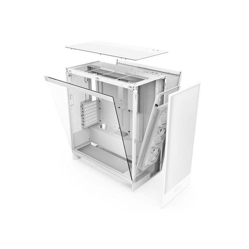 NZXT H7 Flow (2024) Mid-Tower Case - All White-CM-H72FW-01