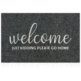 AAZZKANG Outdoor Doormat Funny Front Door Mat Large Non Slip Welcome Please Go Home Mats Easy to Clean Outside Inside Entry Mat