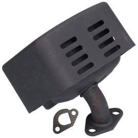 Natudeco Muffler Exhaust GX160 Engine Muffler Exhaust Metal Silencer Accessory Set with Washer Fit for Generators Pressure Washersand Water Pumps(Black)