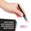 IT Dusters ITFIX Precision Tweezers Set, ESD Tweezers Set, Anti-Static