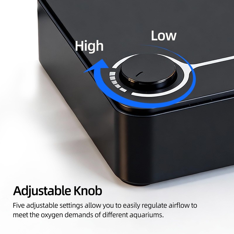 UPETTOOLS Aquarium Air Pump 10W – Ultra-Quiet Fish Tank Air