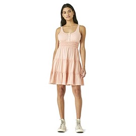Lucky Brand Women's Tiered Knit Dress, Peaches N Cream, Medium