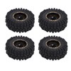 4Pcs Brass Wheel Tire Set 1.2in Hub Replacement for Traxxas