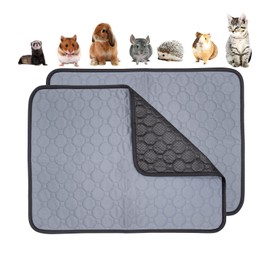 Wondfamiker Pet Cage-liner Pee-pad Bedding-mat - for Small Animal Guinea Pig Bunny Hamsters Rabbit Chinchillas Rat Ferrets Hedgehogs Cat Dog Puppies 2 Packs (L(19.68x27.55in))