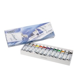 Schmincke - College® Oil, oil paint set 13 x 35 ml aluminium tubes, 85 713 097, artist's oil paint, artist pigments and natural vegetable oils