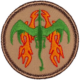 Emerald Green Dragon Patrol Patch - 2" Round!
