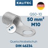 Pack of 10 Kalitec Q50-10 Crimping Cable Lug 50 mm²