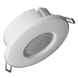 QWYEURO 2 in 1 PIR Sensor Detector Flush/Surface Ceiling Mounting Infrared Motion Sensor 360 Degree Max 800W