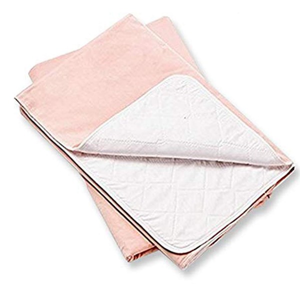 Platinum Care Pads™ Washable Pink Large Reusable Bed Pads/Hospital Underpads, for use with Incontinence and Pets Size 34x36 in, Pack of 12