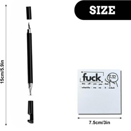 Funny Sticky Note Set/Sticky Notes with Pens Suitable as a Gift for Friends, Bosses and Colleagues/One Funny Pad and One Multi-functional 3-in-1 Pen
