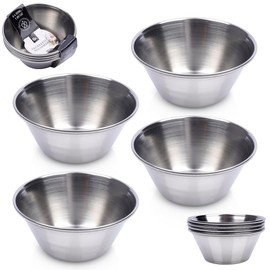 Vilde Stainless Steel Dip Bowl Sauce Bowl for Dips Stainless Steel 40 ml Pack of 4